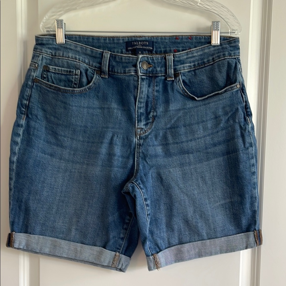 Talbots Blue Jean Shorts Classic Mid-Thigh